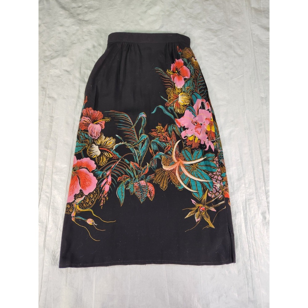 Vintage Floral Tattoo Skirt 3 / 4 Floral Pencil A Small Knee Length